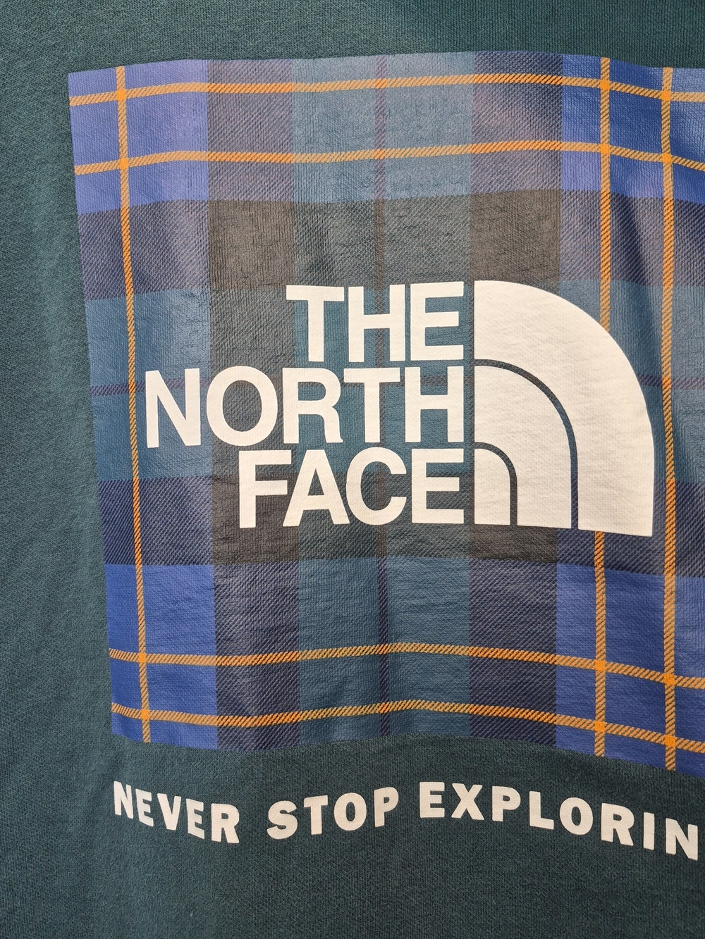 The North Face Men's Green Hoodie Sweatshirt/Hoodie - Never Stop Exploring Sz L - Picture 4 of 4